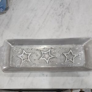 Silver/Pewter Star Embossed Tray